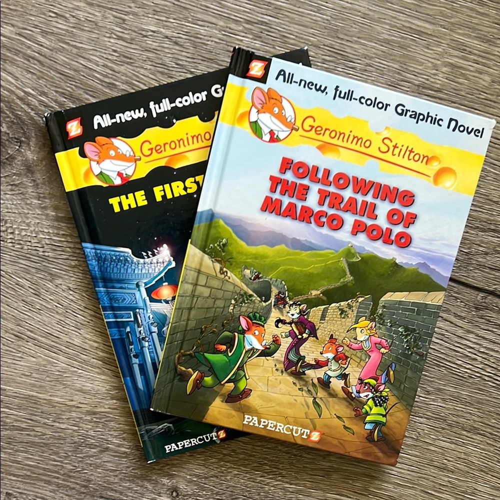 Geronimo Stilton 2 book lot 2013 Hardcover .. The First Samurai